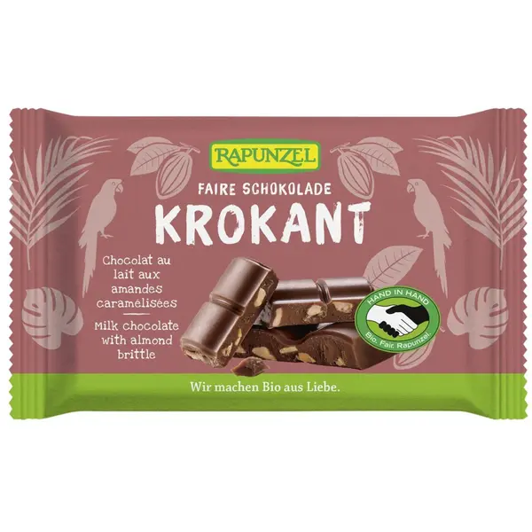 Ciocolata cristalino cu migdale crocante, eco - 100 g