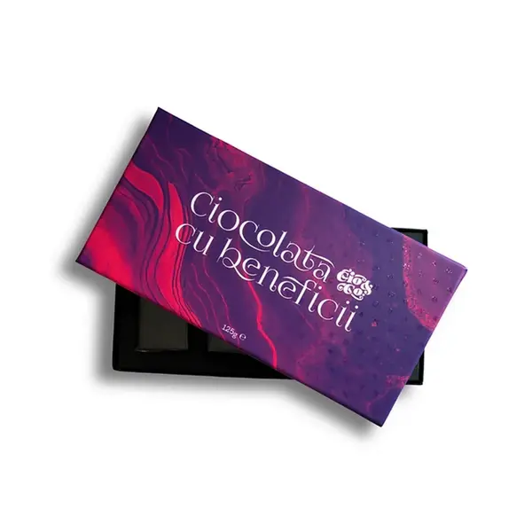 Ciocolata cu Beneficii Cio&co ''Afrodiziacă''- pentru cupluri, 1 cutie x 8 buc (violet)