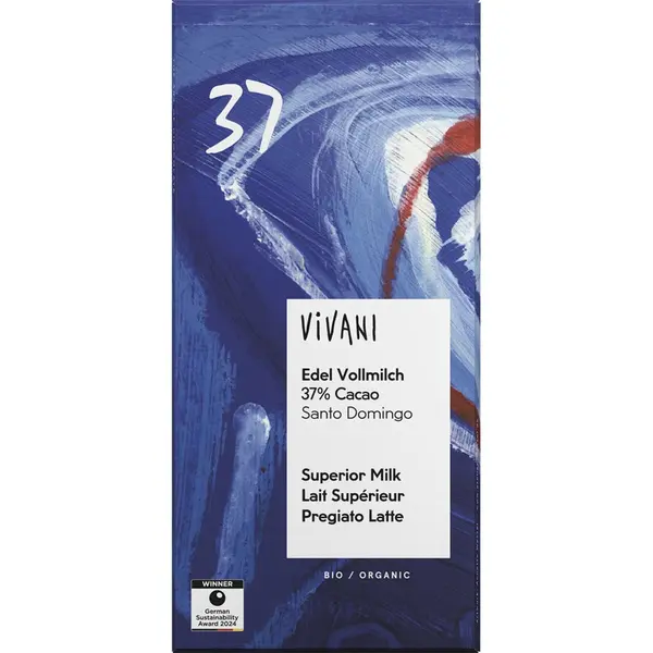 Ciocolata cu lapte integral si 37% cacao, eco - 80 g