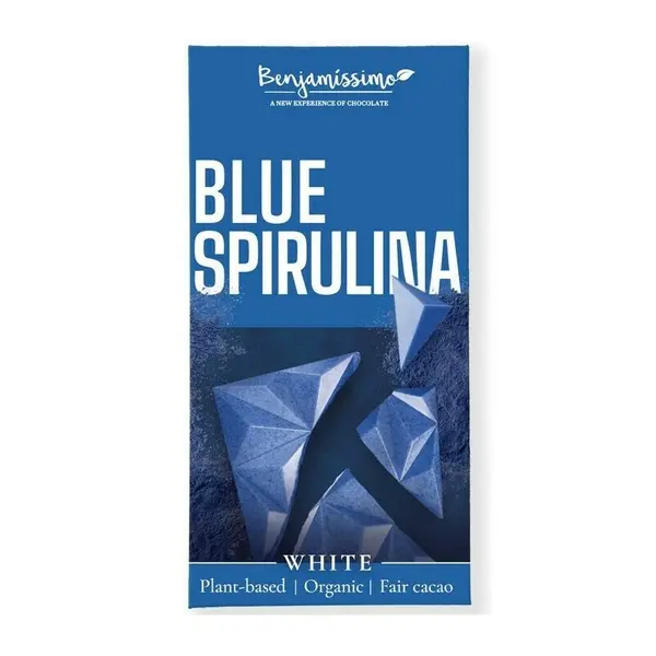 Ciocolata cu spirulina albastra bio, 60g, Benjamissimo