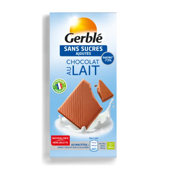 Ciocolata hipoglucidica cu lapte, 80g, Gerble Expert Dietetic