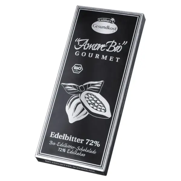 Ciocolata Neagra, 72% Cacao, 100 g, Liebhart's Amore Bio