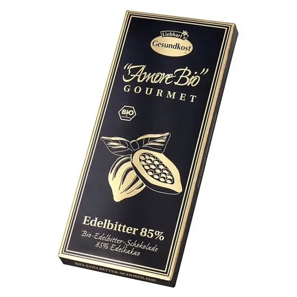 Ciocolata Neagra, 85% Cacao, 100 g, Liebhart's Amore Bio