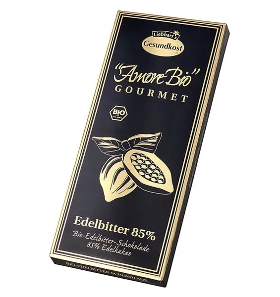 Ciocolata neagra, 85% cacao, 100 g LIEBHART'S AMORE BIO