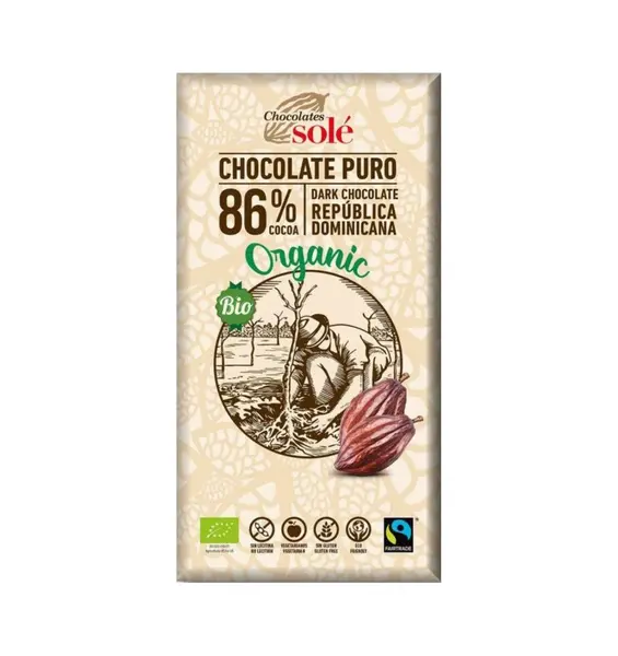 Ciocolata neagra BIO 86% cacao, 100gr Chocolates