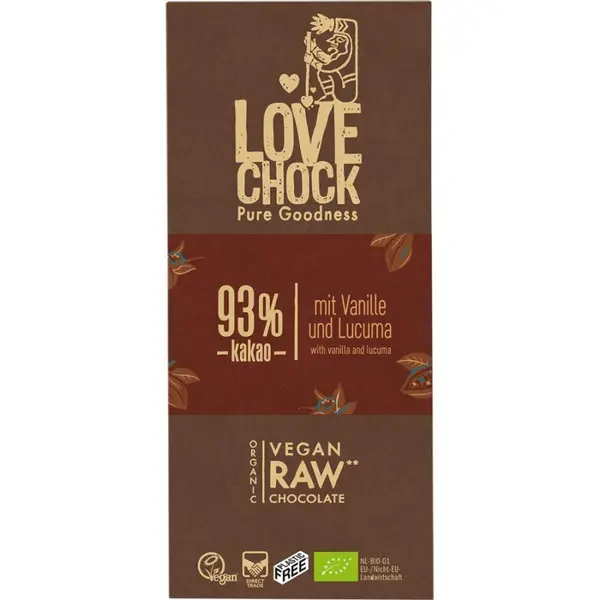 Ciocolata raw vegana cu 93% cacao, eco - 70 g
