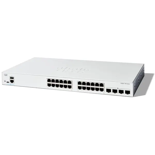 Cisco Cisco Catalyst 1300-24T-4X Managed Switch, 24 Port GE, 4x10GE SFP+, Limited Lifetime Protection (C1300-24T-4X)