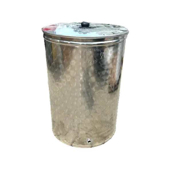 Cisterna inox cu capac de praf Eco Fpo 150 L, Enotoscana - Default Title