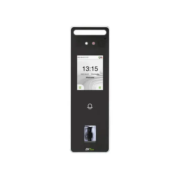 Cititor biometric cu recunoastere faciala Zkteco VL-SPEEDFACE-V3L-FP-1-W-ZK, 1 MP, Amprenta, RFID EM 125 kHz, 3000 utilizatori