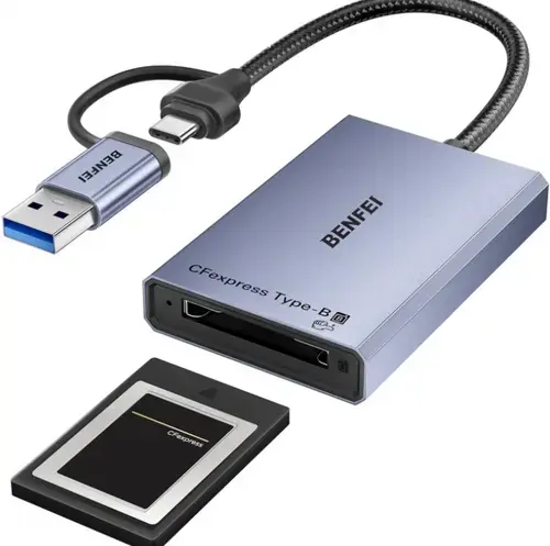 Cititor Card USB 3.2 / USB-C Benfei, CFexpress B (Gri)
