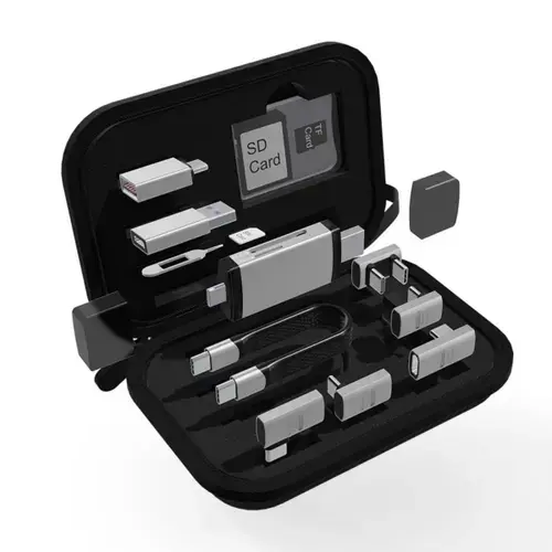Cititor Card USB / USB-C OEM OmniLink Pro-003 Travel, 10in1, Gri