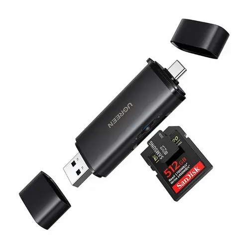 Cititor Card USB / USB-C UGREEN CM803 (65024), SD - microSD (Negru)
