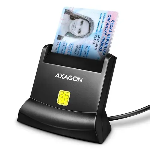 Cititor carduri inteligente / carte de identitate Axagon StandReader CRE-SM4N, USB 2.0 (Negru)