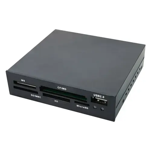 Cititor de carduri, Logilink, USB2.0 Intern 3.5inch, Negru