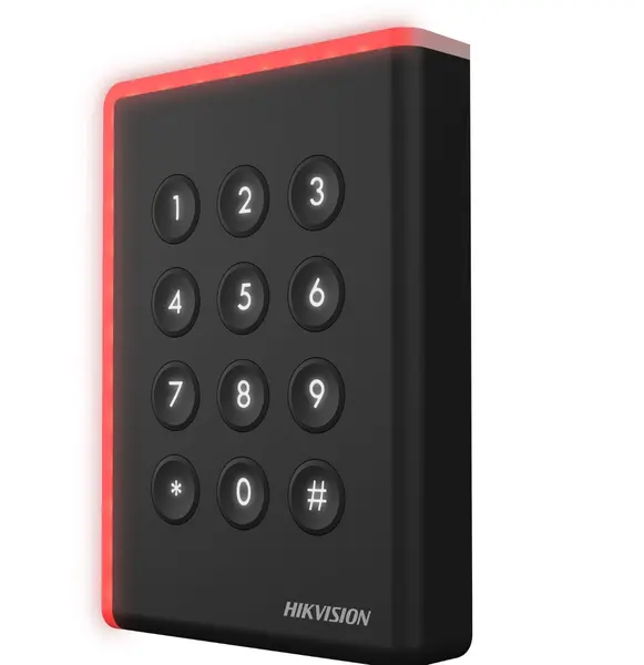 Cititor de proximitate cu tastatura Hikvision DS-K1108AEK, Wiegand 26 si 35, Iluminat, Hikvision, DS-K1108AEK