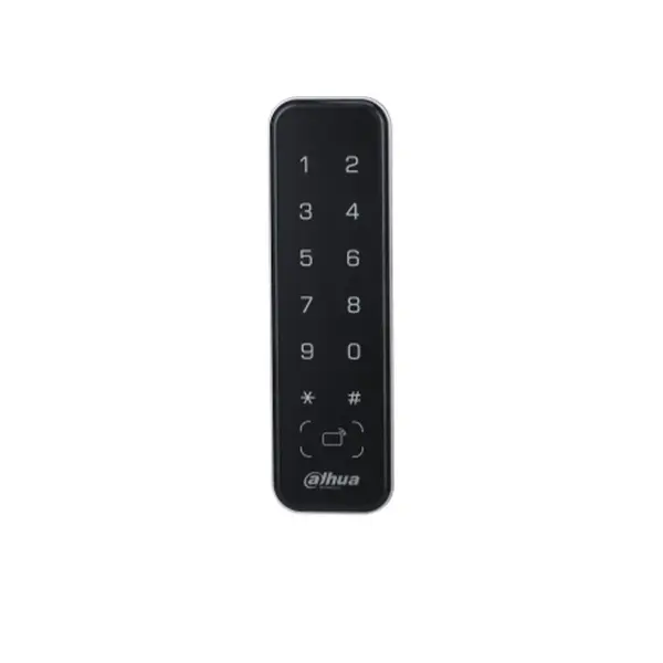 Cititor de proximitate Dahua ASR2201A-D, 125 KHz, RS-485, Wiegand 34, acces prin card sau parola, interior/exterior