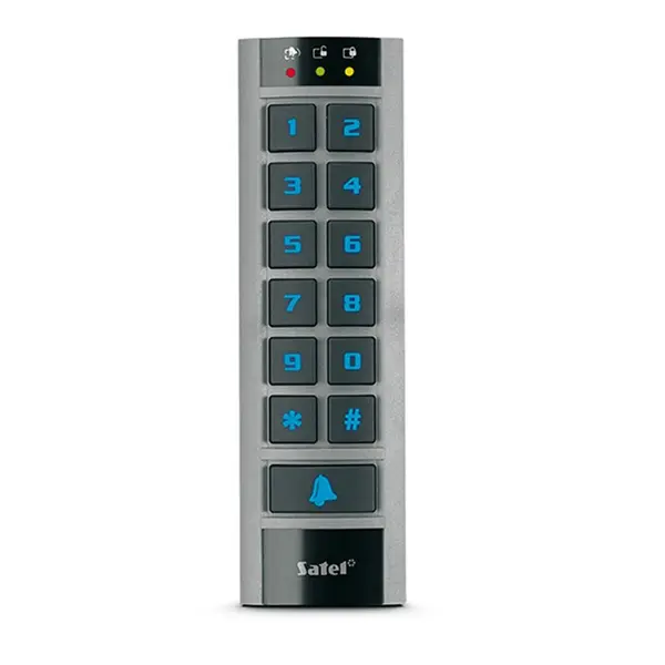 Cititor de proximitate exterior cu tastatura Satel ACCO-SCR-BG, 125 kHz, cod, card, buzzer, sonerie, tamper, gri