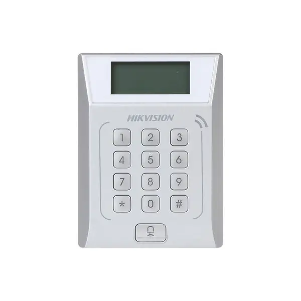 Cititor de proximitate IP cu tastatura Pin Card 3000 carduri Hikvision - DS-K1T802E