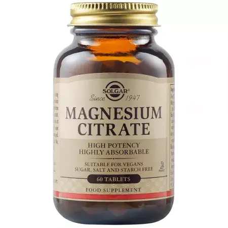 Citrat de magneziu 200 mg, Solgar | 60 tablete