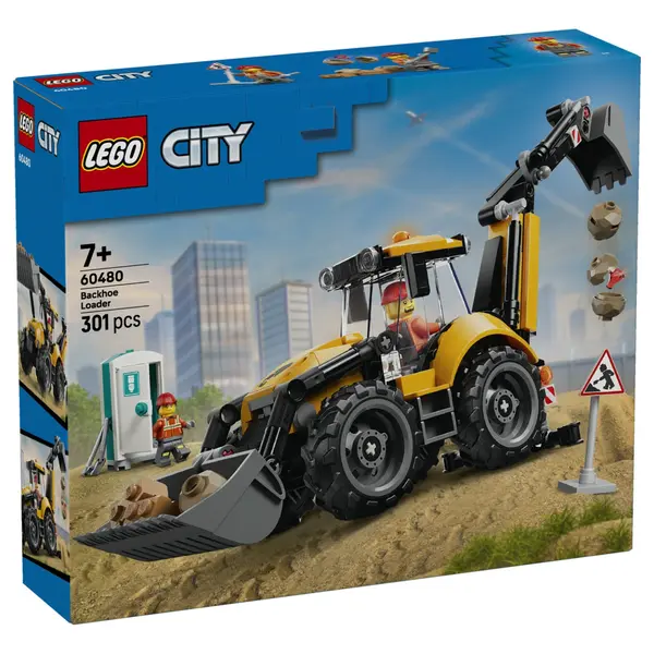 City yellow backhoe loader 60480