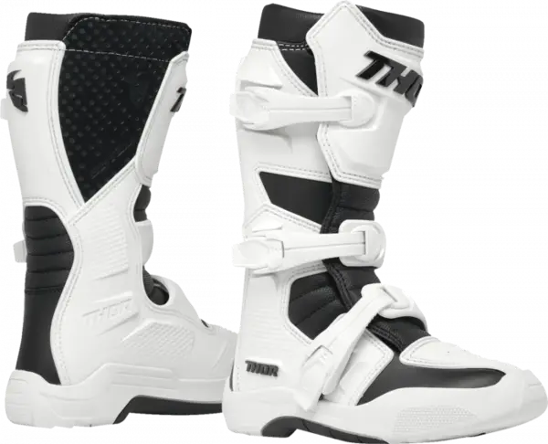 Cizme copii atv cross Thor Blitz XR, culoare alb negru marime 37