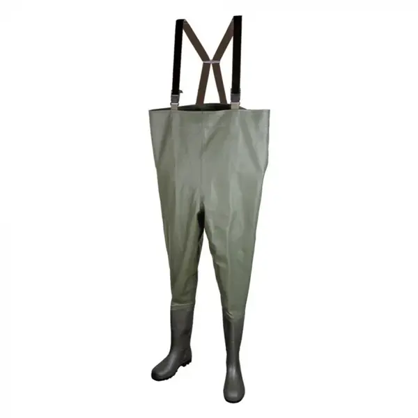 Cizme de lucru tip pescar impermeabile, verzi, OB, CHEST WADERS, culoarea verde 40, VERDE