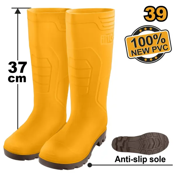 Cizme din Cauciuc Lungi 39 INGCO SSH092L.39