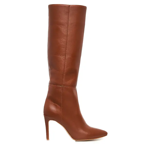 Cizme Milla Piele Naturala, Sub Genunchi, Maron-Caramel - 37 / 8 cm