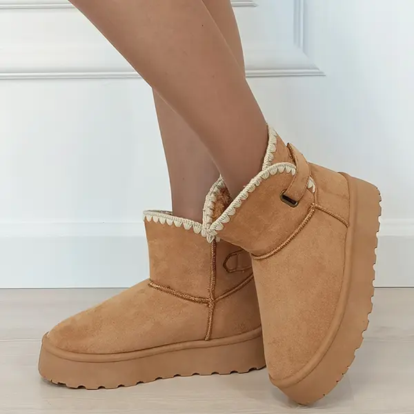Cizme scurte camel imblanite DAY9058 116
