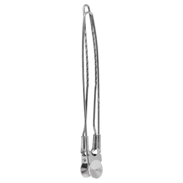 Clame de par din sarma, de otel, 120 mm, argintii, pentru coafuri profesionale, 12 bucati