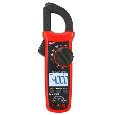 Clampmetru Digital Uni-T UT201, True RMS, Autoscalare, 600A AC, Tensiune DC AC 600V, Rezistenta, Testare Diode