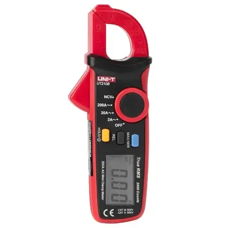 Clampmetru Digital Uni-T UT210B, 200A AC DC, Autoscalare, Iluminare Fundal, Oprire Automata, Compact