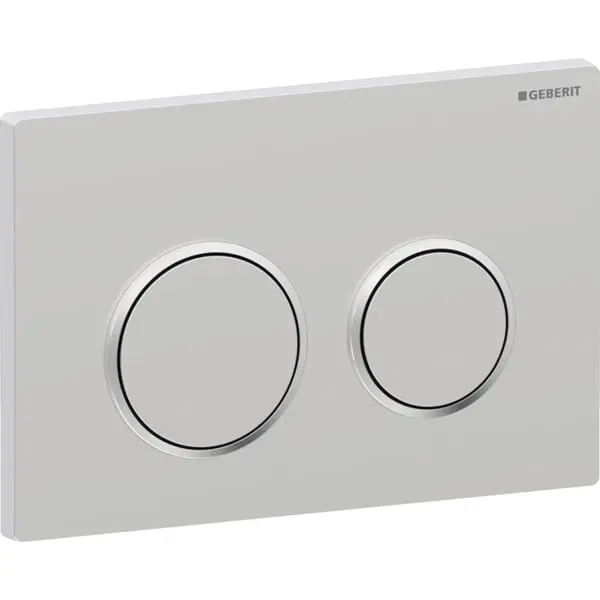 Clapeta actionare dubla rezervor wc, crom mat cu inel de design crom lucios, Geberit Omega20