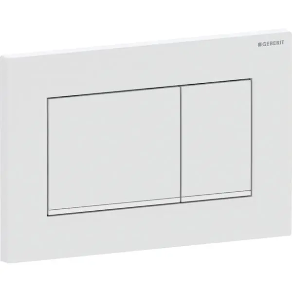 Clapeta actionare rezervor wc alb mat cu banda de design alb lucios Geberit Sigma20