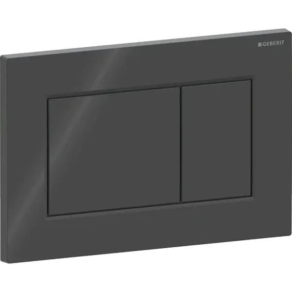 Clapeta actionare rezervor wc, negru lucios, Geberit Sigma01