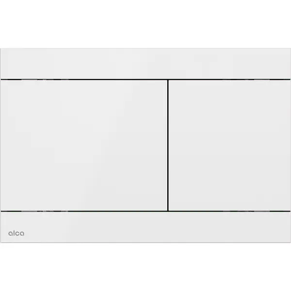 Clapeta actionare rezervor wc, otel inoxidabil alb lucios Alcadrain FUN-WHITE