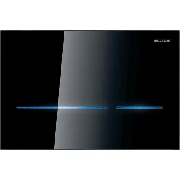 Clapeta de actionare pentru rezervor, dreptunghiulara, automata fara atingere, sticla neagra, Geberit Sigma80