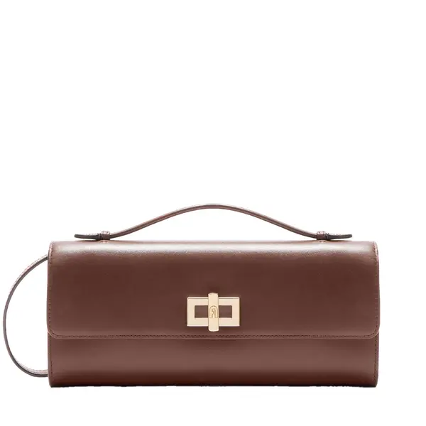 Clara crossbody clutch cioccolato