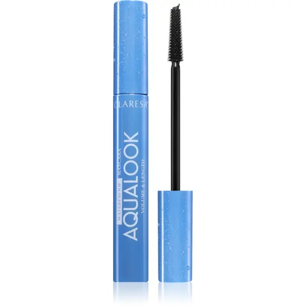 Claresa Aqualook Waterproof Mascara mascara rezistent la apă pentru alungirea genelor culoare Black 8 g
