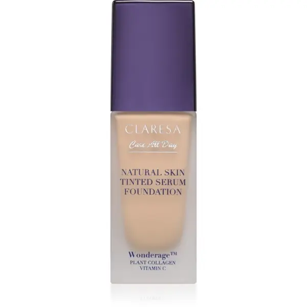 Claresa Care All Day Natural Skin Tinted Serum Foundation Fluid nuantator cu textura usoara pentru un look natural culoare 2N Meidum Neutral 32 ml