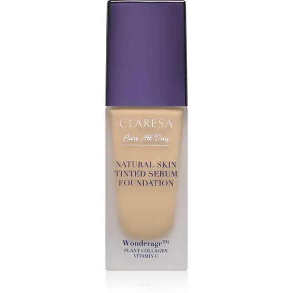 Claresa Care All Day Natural Skin Tinted Serum Foundation Fluid nuantator cu textura usoara pentru un look natural culoare 2WO Medium Olive 32 ml