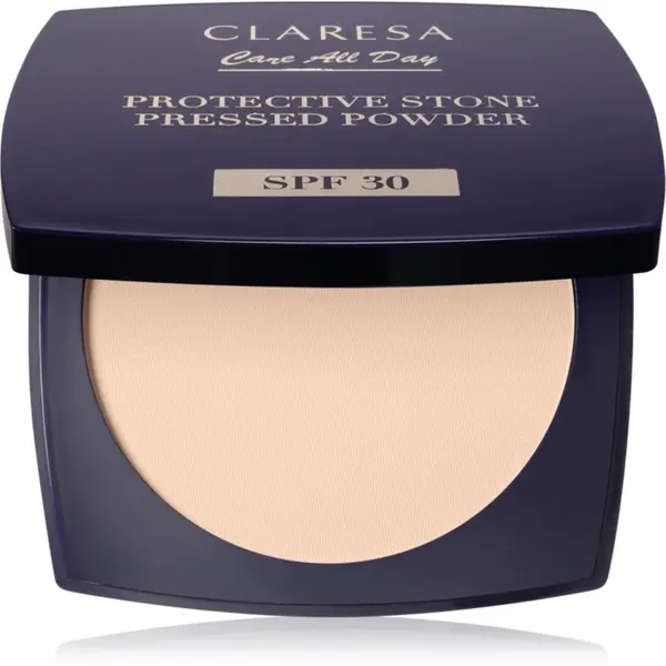 Claresa Care All Day Protective Stone Pressed Powder pudra de fixare SPF 30 culoare Universal 10 g