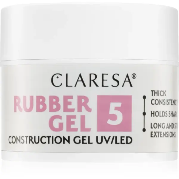Claresa Rubber Gel Construction Gel UV/LED Gel pentru extensiile unghiilor culoare 05 12 g