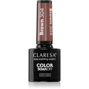 Claresa SoakOff UV/LED Color Brown lac de unghii sub forma de gel