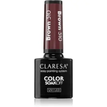 Claresa SoakOff UV/LED Color Brown lac de unghii sub forma de gel