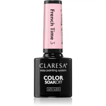 Claresa SoakOff UV/LED Color French Time unghii cu gel folosind UV / lampă cu LED