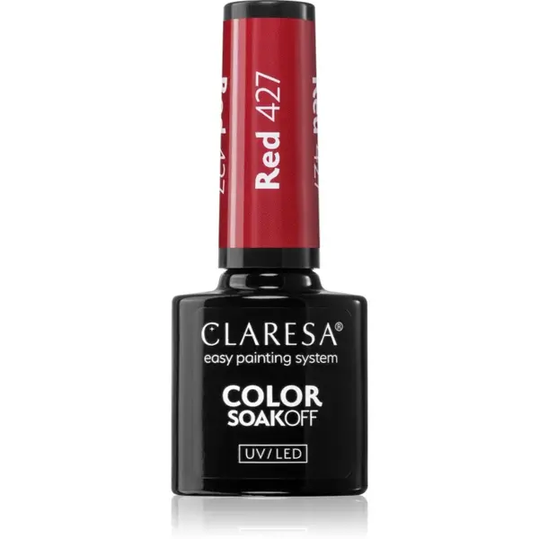 Claresa SoakOff UV/LED Color Fun Fair lac de unghii sub forma de gel culoare Red 427 5 g