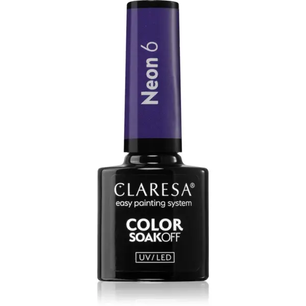 Claresa SoakOff UV/LED Color Neon lac de unghii sub forma de gel culoare 6 5 g