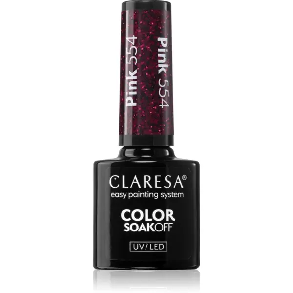 Claresa SoakOff UV/LED Color Warm Feelings lac de unghii sub forma de gel culoare Pink 554 5 g