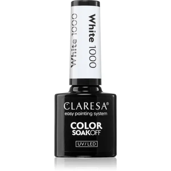 Claresa SoakOff UV/LED Color White lac de unghii sub forma de gel culoare 1000 5 g